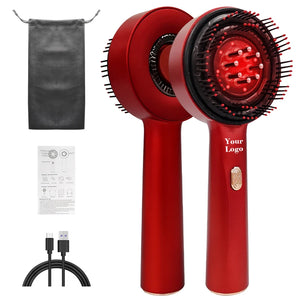 Travel Cordless Massager Brush Hair Massager Scalp Comb Handheld Electric Scalp Massager With Hair Oil Dispenser